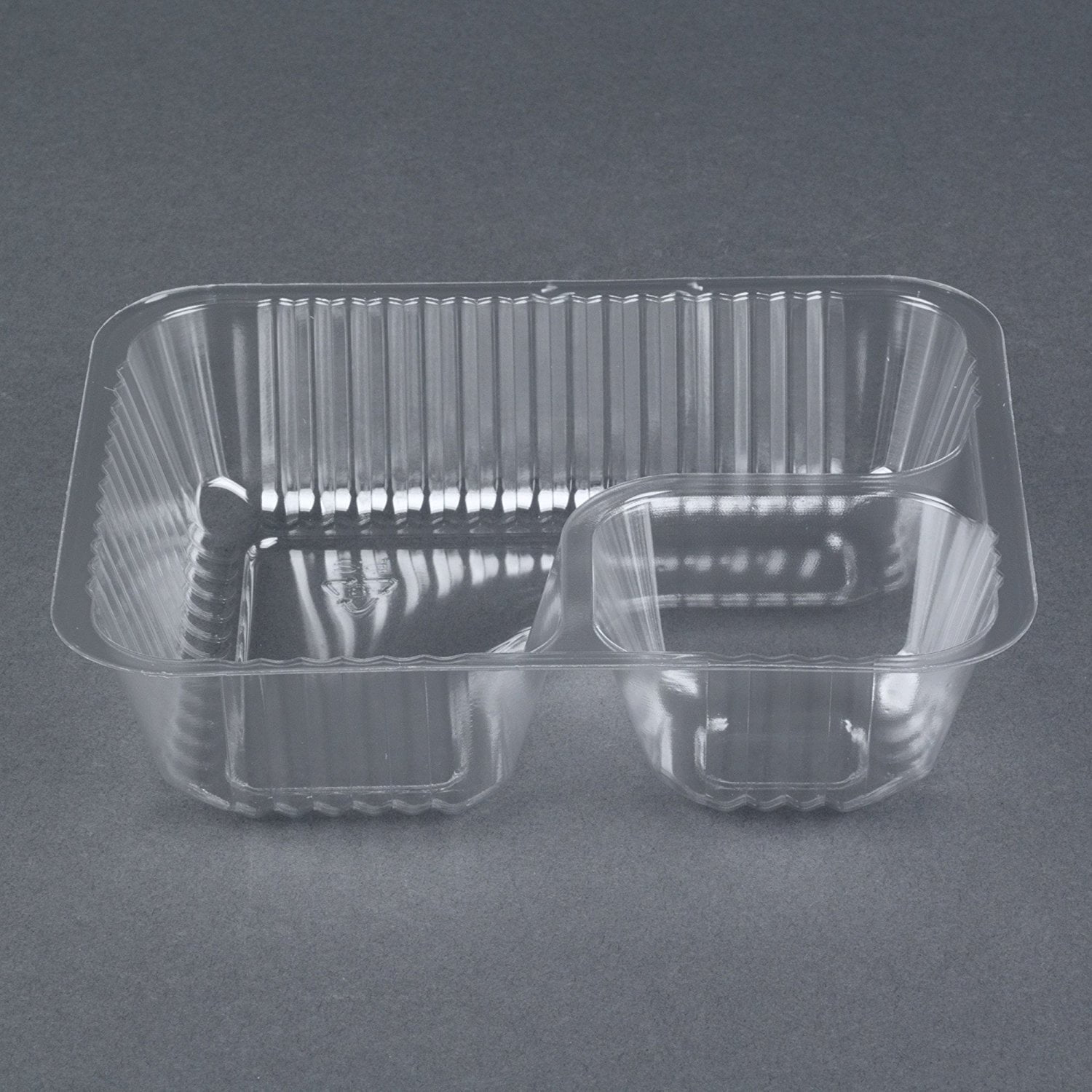 Nacho Tray - 2 Compartment, Clear Plastic - 500/Case