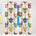 thumbnail image 1 of Carnival Masks Beads Curtains Black Out 72 Inch Length Curtains for Sliding Glass Doors Bedroom Living Room 2 Pack, 1 of 6