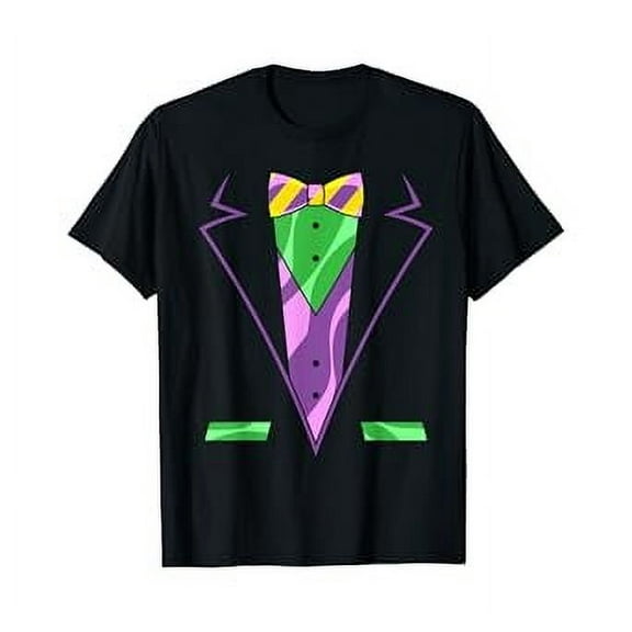 Carnival Masquerade Tuxedo Men Gift Parade Mardi Gras T-Shirt Mardi Gras Mask T-Shirt, Beads & Masks, Parade Fun