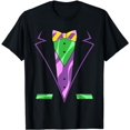 thumbnail image 1 of Carnival Masquerade Tuxedo Men Gift Parade Mardi Gras T-Shirt, 1 of 5