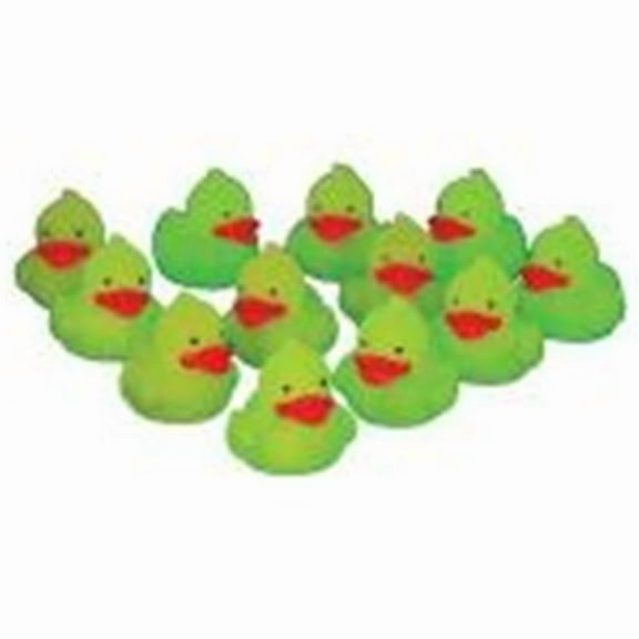 Carnival Mini Rubber Ducks Plastic Party Favors, 12 CT, 1.25", Glow-in-the-Dark
