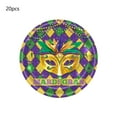 thumbnail image 1 of Carnival Party Cutlery Set, Eco-Friendly Paper Plates, Cups, Napkins, and Tablecloth for Mardi Gras Celebrations, Festive Design with Gold Masks and Glitter, 1 of 6