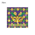 thumbnail image 1 of Carnival Party Cutlery Set, Eco-Friendly Paper Plates, Cups, Napkins, and Tablecloth for Mardi Gras Celebrations, Festive Design with Gold Masks and Glitter, 1 of 6