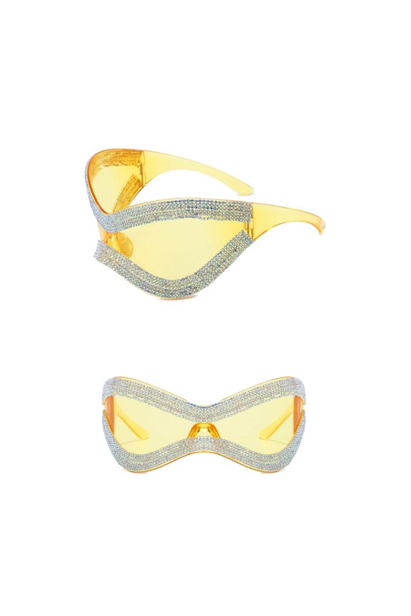 Carnival Party Rhinestone Frame Sunglasses Fashion Sunglasses Anti Carnival Nightclub Camping Travel Sunglasses