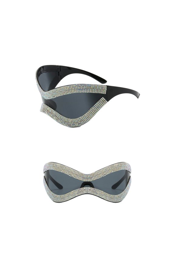 Carnival Party Rhinestone Frame Sunglasses Fashion Sunglasses Anti Carnival Nightclub Camping Travel Sunglasses