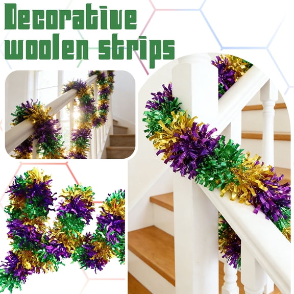 Carnival Party Streamers - Multicolor Glittery Tassels Decorations For Festive Events - For Birthday Carnival Parties Home School Activities Festival Celebration Decor Supplies