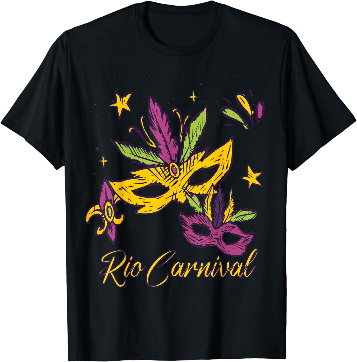 Carnival Rio de Janeiro Brazil Souvenir Carnival mask T-Shirt - Walmart.com