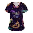 Carnival Scrub Tops for Women VNcek Short Sleeve Blouses 2025 Spring