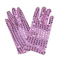 thumbnail image 1 of Carnival Sequins Gloves for Women Winter Fashion Fur Knit Warm Plush Insolation Upgraded Touch Screen Womens Mittens Pink, 1 of 4