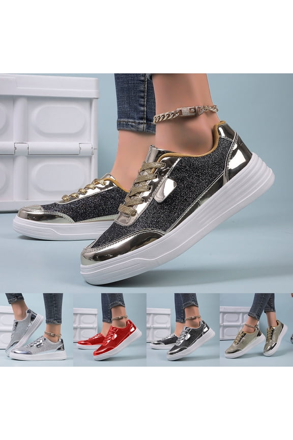 Carnival Shoes Women Couples Fashion Leather Lace Up Platform Sneakers Casual Comfortable Non Slip Shoes
