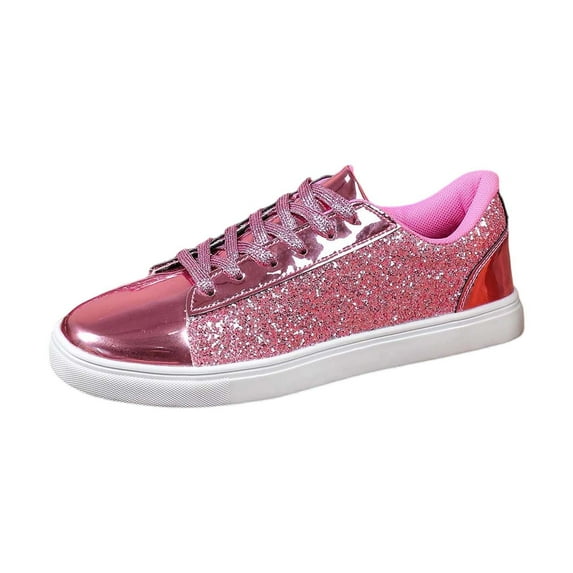 Carnival Shoes Women Sequins Fashion Casual Sneakers Lace Up Platform Sole Non Slip Walking Shoes