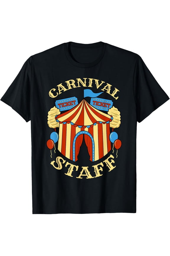 Carnival Staff Circus Event Security Ringmaster Lover Gift T-ShirtMen and women, White Black T-shirt, size: Extra large S-4XL