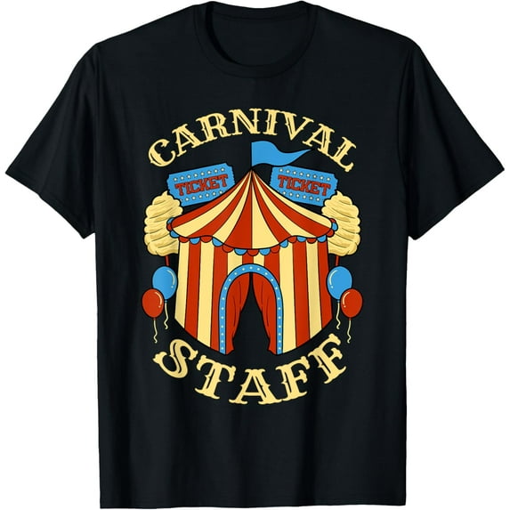 Carnival Staff Circus Event Security Ringmaster Lover Gift T-ShirtMen and women, White Black T-shirt, size: Extra large S-4XL