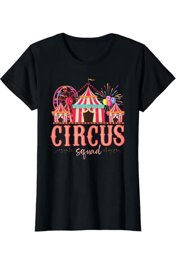 Carnival Staff Circus Matching Squad Birthday Happy Holiday T-ShirtMen and women, Black T-shirt, size: Extra large
