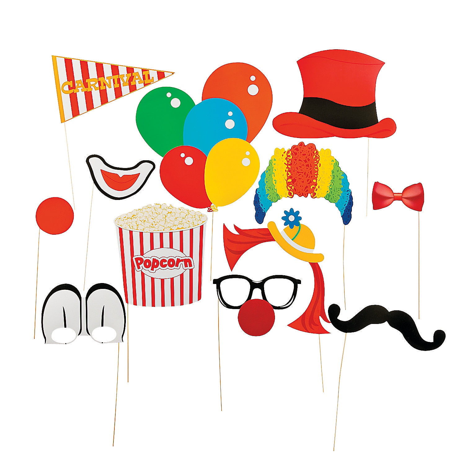 Carnival Stick Costume Props - Party Favors - 12 Pieces