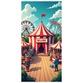thumbnail image 1 of Carnival Tent Welcome Banner Decoration Party Backdrop Playground Background Fun Fair Ferris Wheel Outdoor Event Amusement Park Kids Celebration, 1 of 9