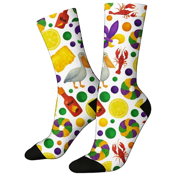 Carnival Warm Socks for Women Knitting Winter Fashion Athletic Fleece No Show Unisex Funny Socks Sky Blue