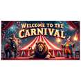 thumbnail image 1 of Carnival Welcome Banner Backdrop Colorful Circus Decoration for Birthday Party Celebration Event Outdoor Photography Background Festive Decor Props, 1 of 8
