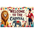thumbnail image 1 of Carnival Welcome Banner Circus Theme Tent Party Decorations Celebration Backdrop Amusement Park Photography Props Kids Event Festival Decor, 1 of 9