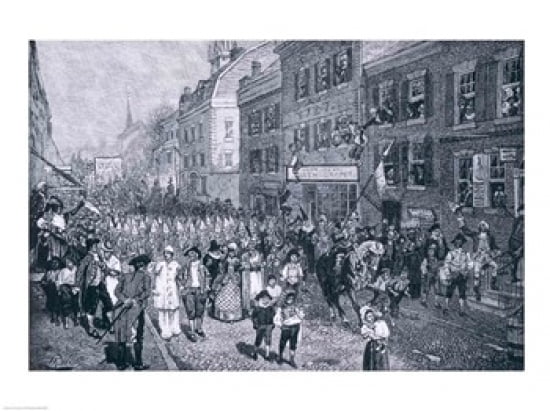 Carnival at Philadelphia illustration from The Battle of Monmouth Court House Canvas Art - Howard Pyle (24 x 18)