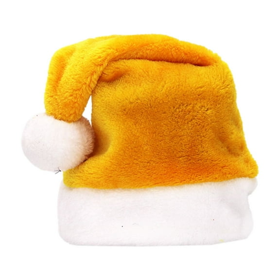 Carnivals Santa Thicken Hat with Furry Sphere Multicolored Adult Warm Christmas Hat for Women Men Kids Gifts
