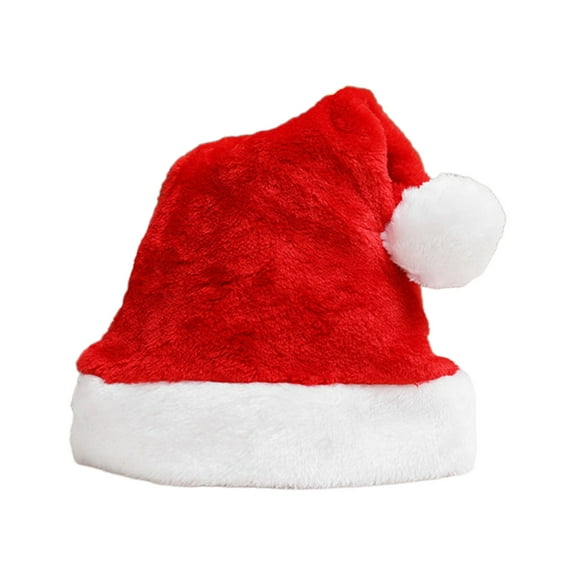 Carnivals Santa Thicken Hat with Furry Sphere Multicolored Adult Warm Christmas Hat for Women Men Kids Gifts