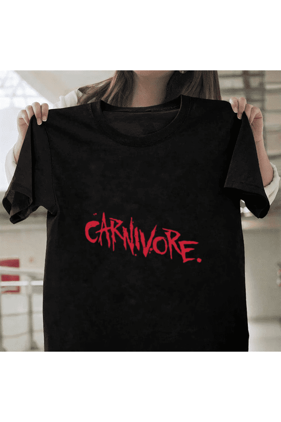 Carnivore Meat Eater BBQ Dinosaur Prehistoric Animal Graphic Art Unisex T-Shirt, up to size 3XL.