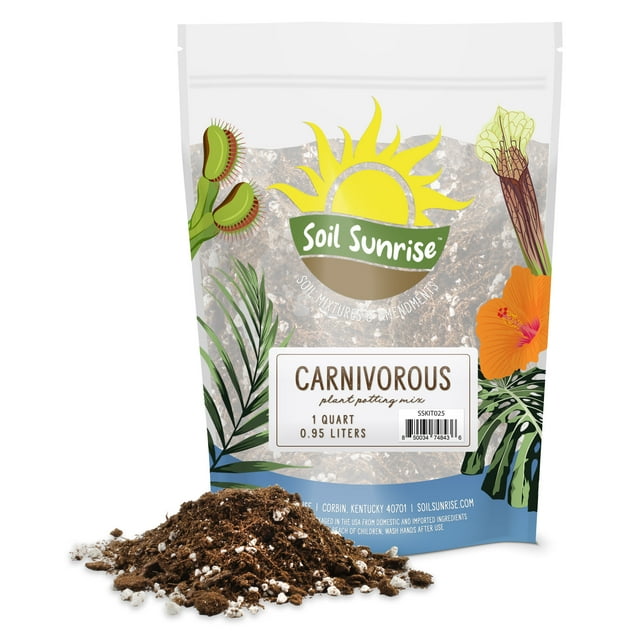 Carnivorous Plant Potting Soil Mix (1 Quart), Ideal Additive for Venus