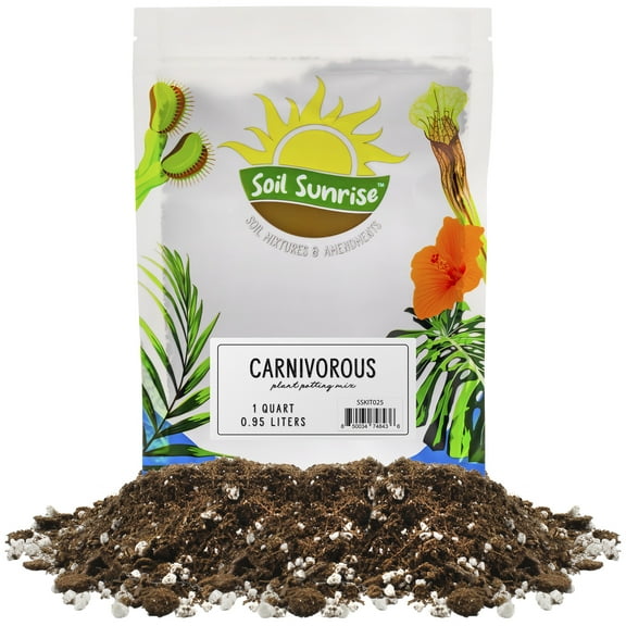 Carnivorous Plant Potting Soil Mix (1 Quart), Ideal Additive for Venus Fly Traps, Sundews, and Pitcher Plants