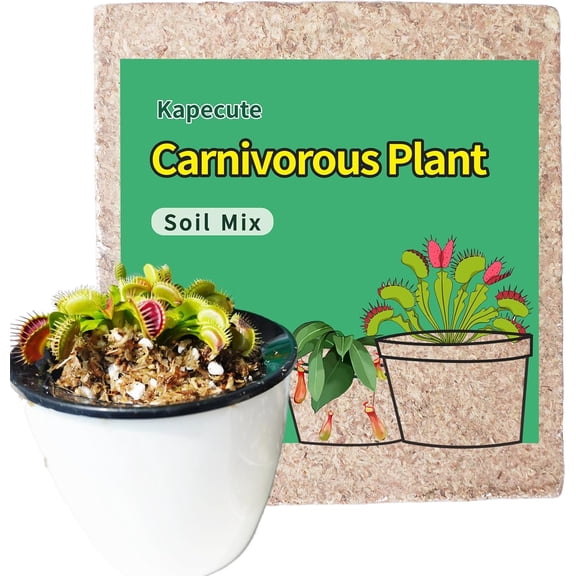 Carnivorous Plant Soil Mix 2 Qts, Include Perlite and Sphagnum Moss Debris, Great Potting Soil for Venus Fly Traps, Pitcher Plants, Sundews