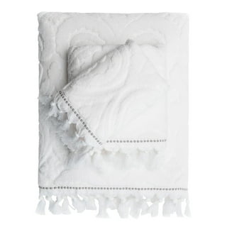 Caro Home Dana Stripe Towel Collection Bath Towel Grey/Green/White
