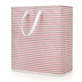 thumbnail image 1 of Caroeas 100L XL Laundry Basket, Waterproof Extra Large Laundry Basket, Foldable Laundry Basket with Soft Cotton Handles, Laundry Hamper Easy Storage （ Pink ）, 1 of 5