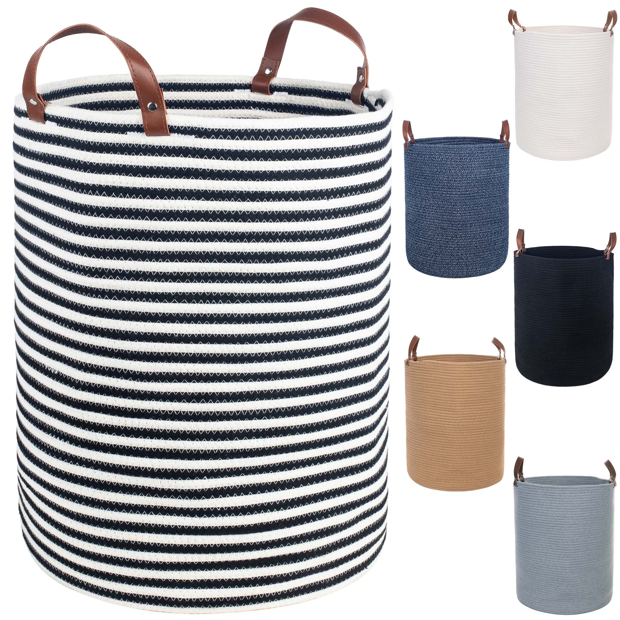 Caroeas XXXL Extra Large Rope Basket, 16''x20'' Woven Storage Basket ...