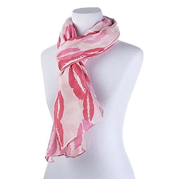 Carol Brodie Accessorize Your Life "Lips" Pink Scarf