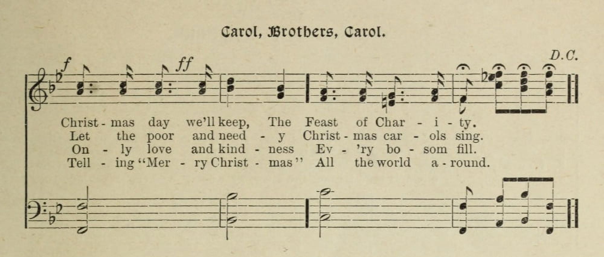 Carol Brothers Carol 2 Gems of Christmas Song 1910 Canvas Art - (18 x 24)