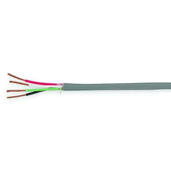 Power Limited and Communication Cable, 4 C, Green, PVC, 1000 ft.