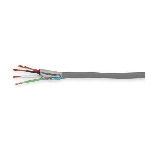 Power Limited and Communication Cable, 4 C, Green, PVC, 1000 ft.
