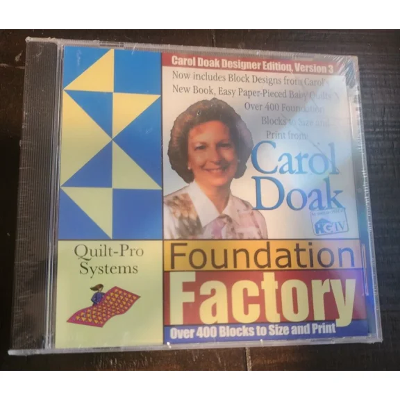 Carol Doak Quilt-Pro Systems Foundation Factory Software Sealed