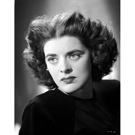 Carol Donell in Black Blouse with Brush Up Hairdo Photo Print (8 x 10)