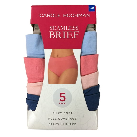 Carol Hochman Women's 5 Pack Seamless Brief Panty (Large)