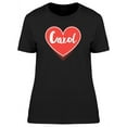 thumbnail image 1 of Carol On Red Heart T-Shirt Women -Image by Shutterstock, Female Large, 1 of 2