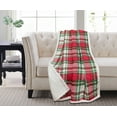 thumbnail image 1 of Carol Plaid Sherpa Throw, 1 of 3