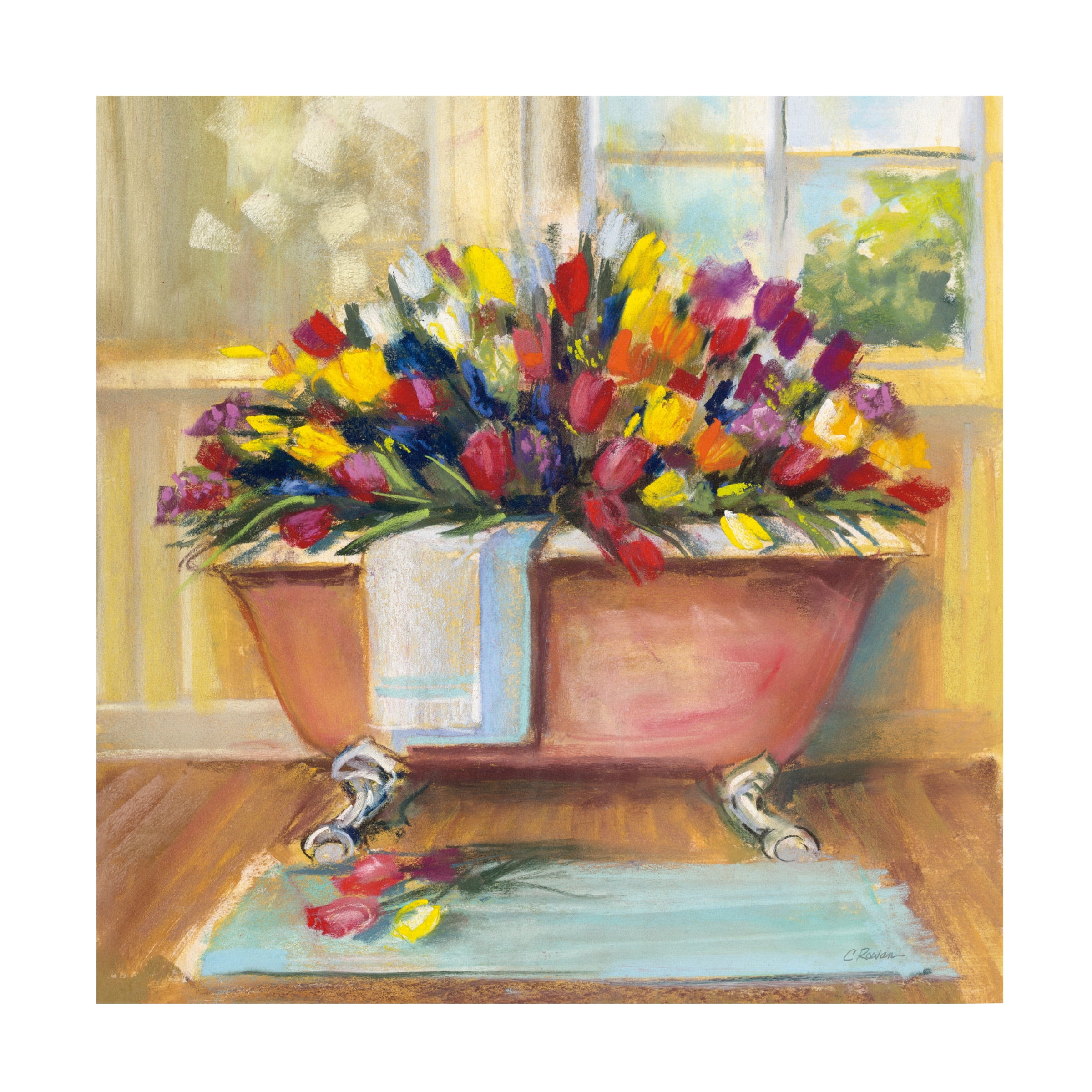 Carol Rowan 'Bathtub Bouquet II' Canvas Art