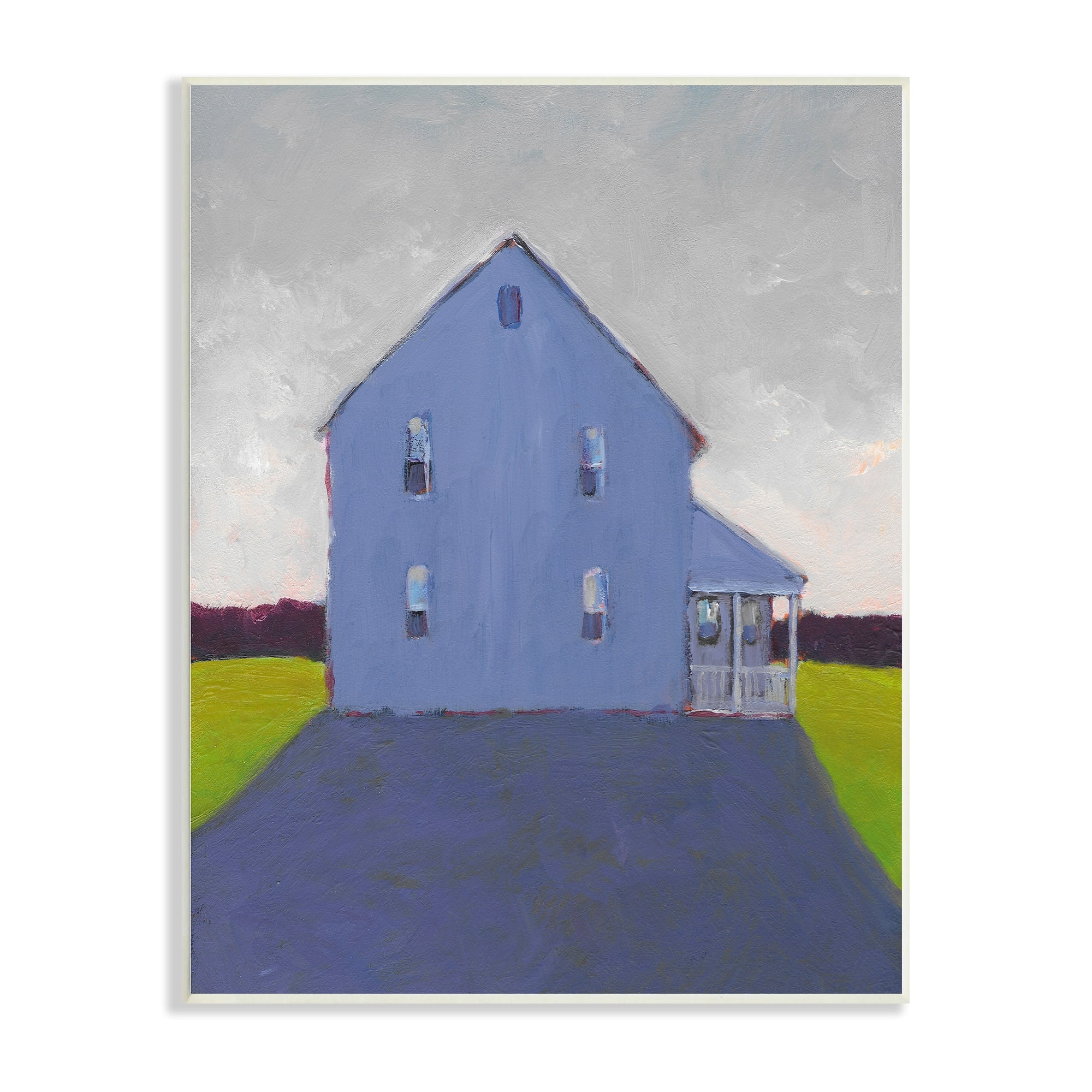 Stupell Industries Minimalistic Rural Farm Barn Gloomy Desolated Rainy Day,10 x 15, Design by Carol Young