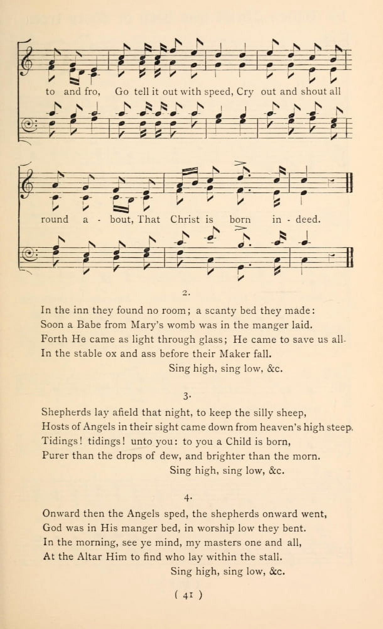 Carol for Christmas Eve Christmas Carols New & Old 1850-2 Canvas Art - (24 x 36)