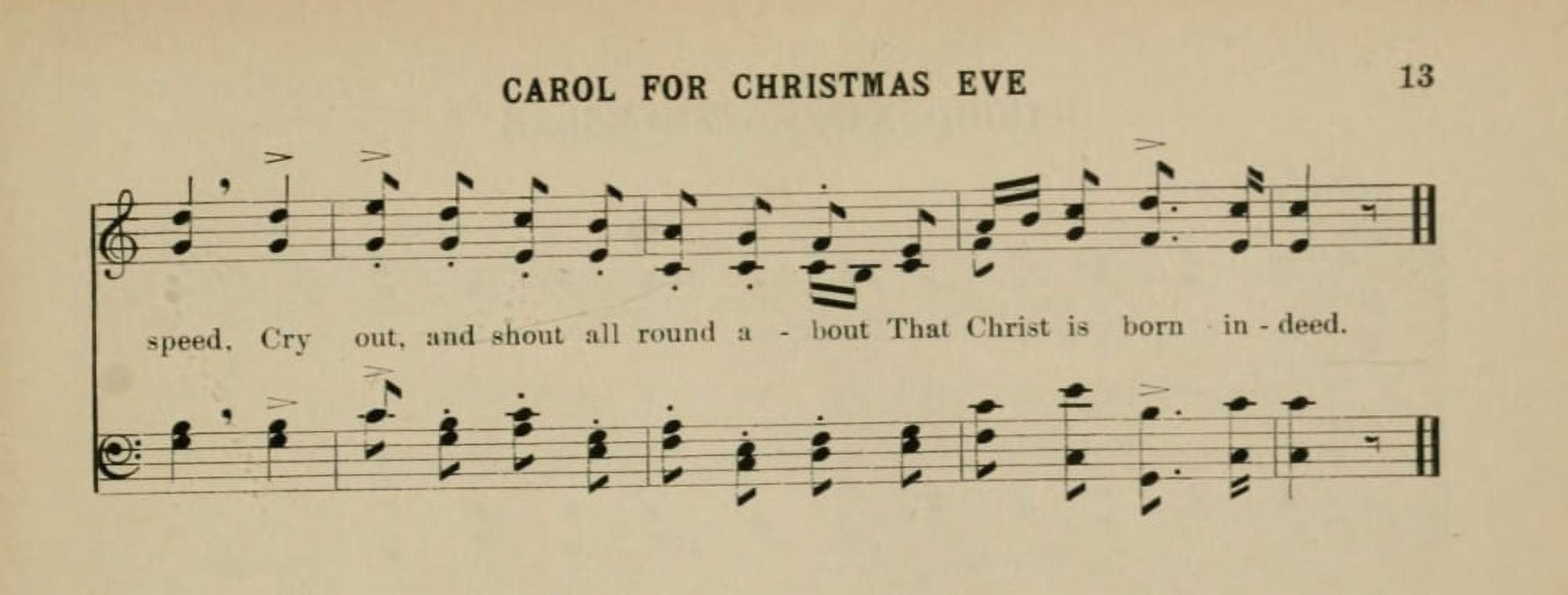 Carol for Christmas Eve Gascon 2 Christmas Carols & Hymns 1910 Canvas Art - (18 x 24)