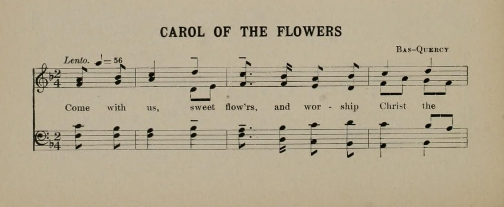 Carol of the Flowers 1 Gascon Christmas Carols & Hymns 1910 Canvas Art - (18 x 24)