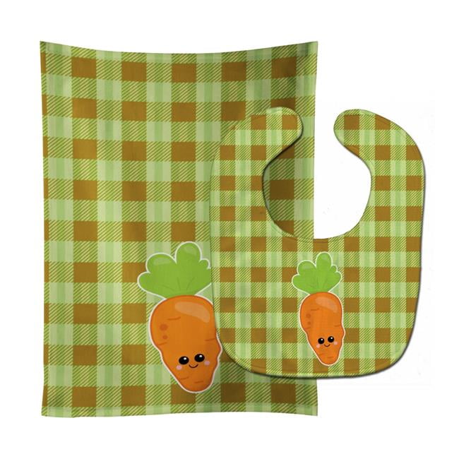 Carol the Carrot Baby Bib & Burp Cloth