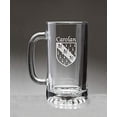 thumbnail image 1 of Carolan Irish Coat of Arms Glass Beer Mug (Sand Etched), 1 of 1
