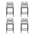 thumbnail image 1 of Carolayne 27.5''H Outdoor Counter Height Chairs, Boho-Style Rattan Bar Stools Set of 4, Slate Gray, 1 of 6